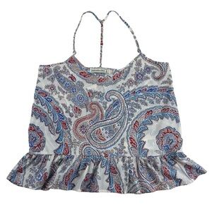 Abercrombie & Fitch Women’s Paisley VNeck  TBack Camisole Tank‎ Top Sz S